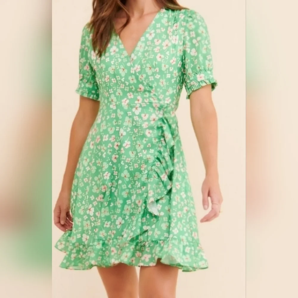 Free People Kourt Rhoda Floral Mini Dress - Picture 1 of 13